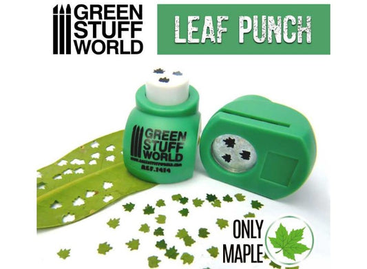 - Green Stuff World - Miniature Leaf Punch - Medium Green  - Maple Leaves (1/16 -1/30)