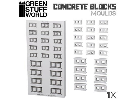 - Green Stuff World - Silicone Molds - Concrete Bricks (1/32 - 1/48)