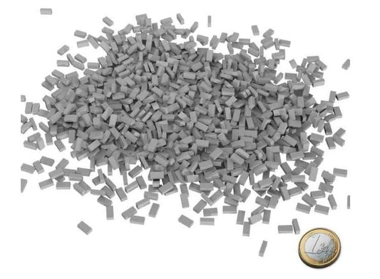 1/35 Green Stuff World - Miniature Grey Bricks x 500 (1/32 to 1/43)
