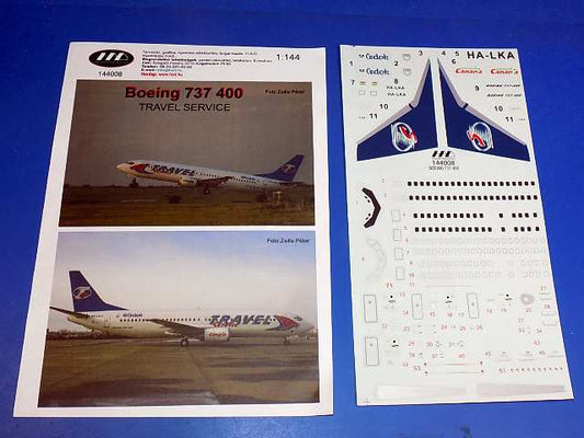 1/144 HAD Decals - Boeing 737 400 Travel Service