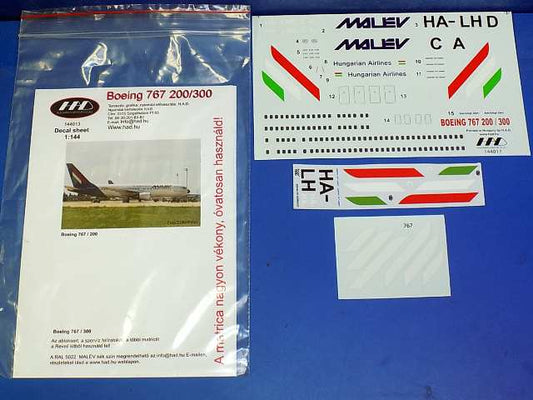 1/144 HAD Decals - Boeing 767 200/300 MALÉV