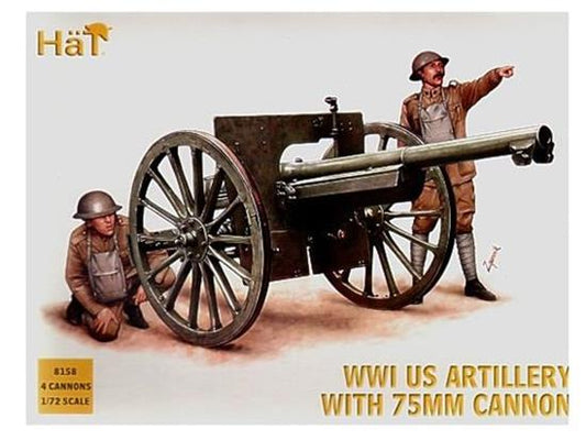 1/72 Hat - WWI US Artillery with 75mm cannon