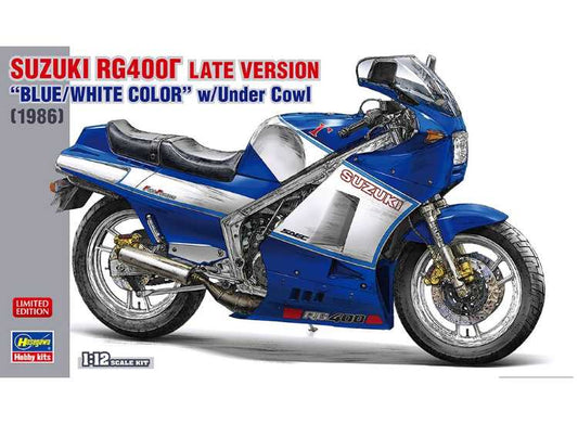 1/12 Hasegawa - Suzuki RG400 Late Version (1986) "Blue/White Color" w/Under Cowl