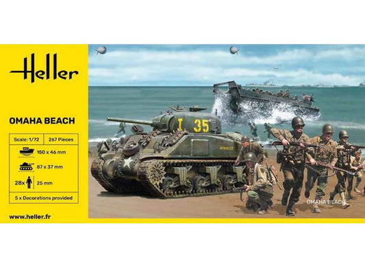 1/72 Heller - Omaha Beach: LCVP, M4 Sherman and US Infantry