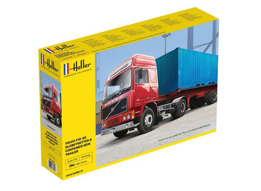 1/32 Heller - Volvo F12-20 Globe Trotter & Container Semi Trailer