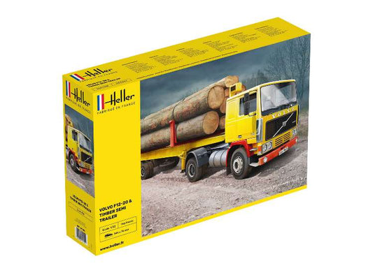 1/32 Heller - Volvo F12-20 & Timber Semi Trailer