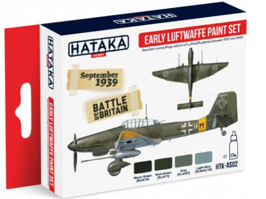 4 x 17ml Hataka - Acrylic Paint Set - Early Luftwaffe