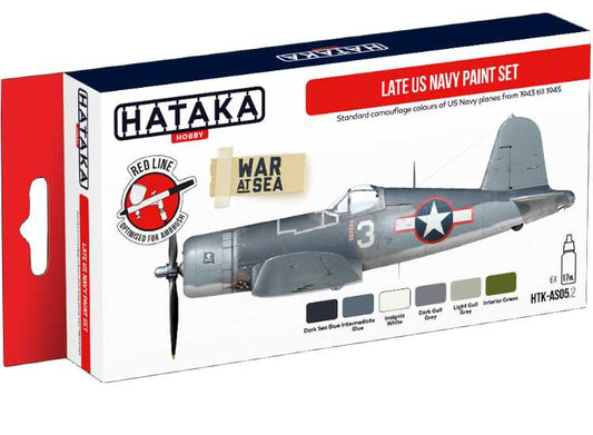 6 x 17ml Hataka - Acrylic Paint Set - Late US Navy