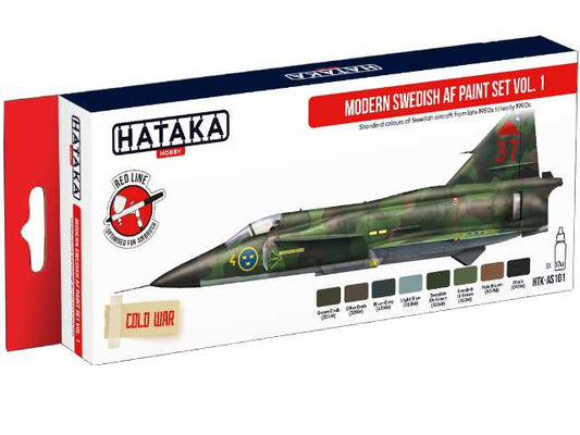 8 x 17ml Hataka - Acrylic Paint Set - Modern Swedish AF vol. 1