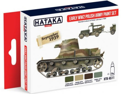 4 x 17ml Hataka - Acrylic Paint Set - Early WWII Polish Army