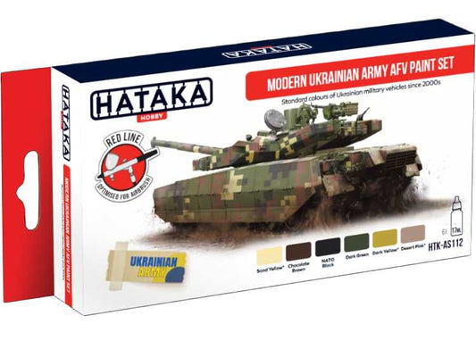 6 x 17ml Hataka - Acrylic Paint Set - Modern Ukrainian Army AFV