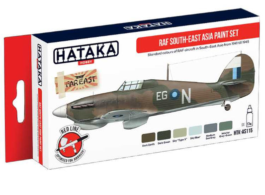 6 x 17ml Hataka - Acrylic Paint Set - RAF South-East Asia