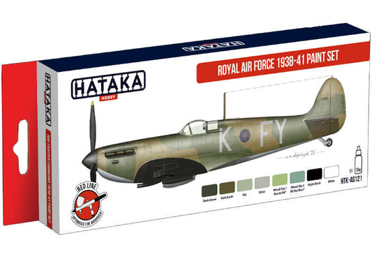 8 x 17ml Hataka - Acrylic Paint Set - Royal Air Force 1938-41