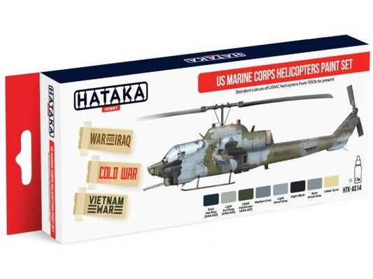 8 x 17ml Hataka - Acrylic Paint Set - US Marine Corps Helicopters