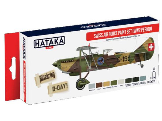 8 x 17ml Hataka - Acrylic Paint Set - Swiss Airforce WWII