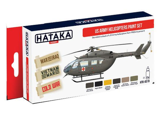 6 x 17ml Hataka - Acrylic Paint Set - US Army Helicopters