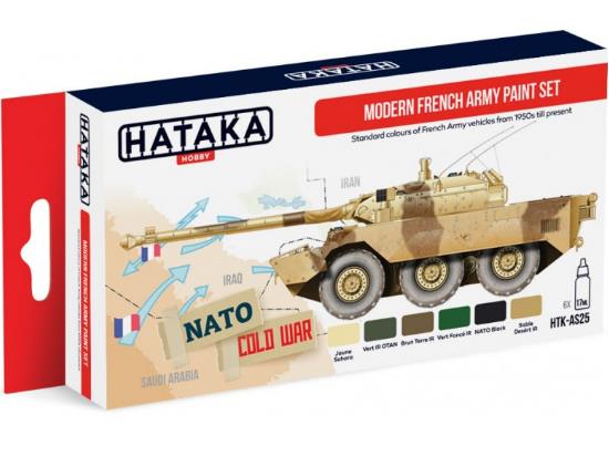 6 x 17ml Hataka - Acrylic Paint Set - Modern French Army Vehicles