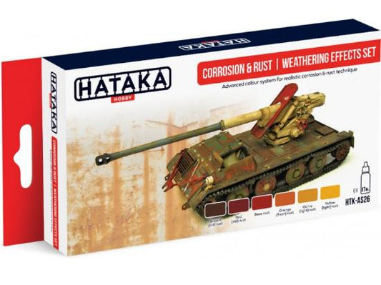 6 x 17ml Hataka - Acrylic Paint Set - Corrosian & Rust Weathering Effects