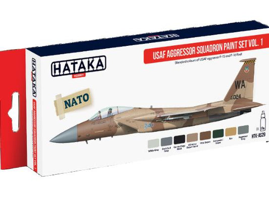 8 x 17ml Hataka - Acrylic Paint Set - USAF Agressor Squadron Vol1