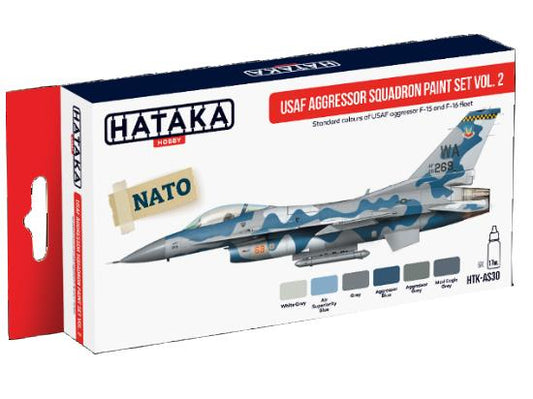 6 x 17ml Hataka - Acrylic Paint Set - USAF Agressor Squadron Vol2