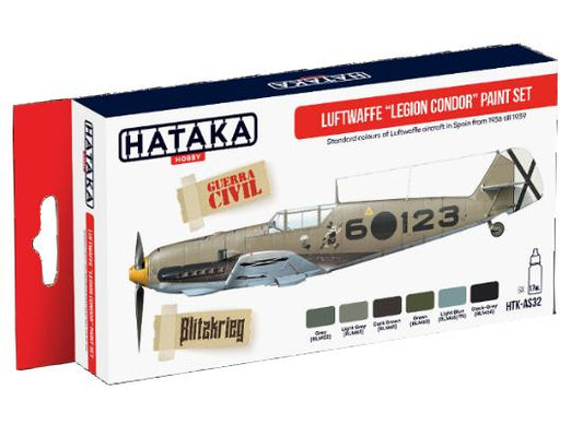 6 x 17ml Hataka - Acrylic Paint Set - Luftwaffe Legion Condor 