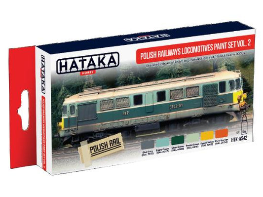 6 x 17ml Hataka - Acrylic Paint Set - Polish Railways Locomotive Vol.2