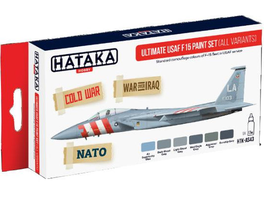6 x 17ml Hataka - Acrylic Paint Set - Ultimate USAF F 15(All Variants)