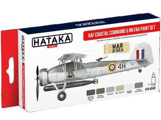6 x 17ml Hataka - Acrylic Paint Set - RAF Coastal Command & RN FAA 