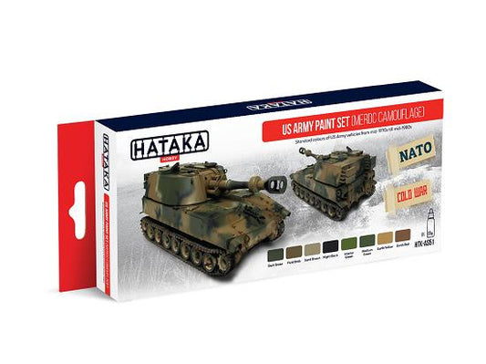 8 x 17ml Hataka - Acrylic Paint Set - US Army paint set (MERDC camouflage)