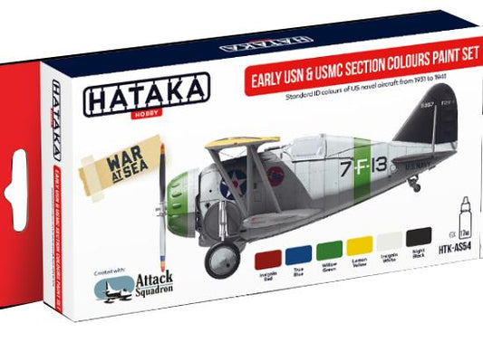 6 x 17ml Hataka - Acrylic Paint Set - Early USN and USMC Section Colours