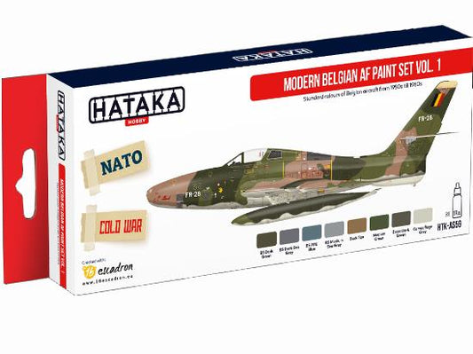 8 x 17ml Hataka - Acrylic Paint Set - Modern Belgian AF vol. 1