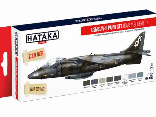8 x 17ml Hataka - Acrylic Paint Set - USMC AV-8 (early schemes)