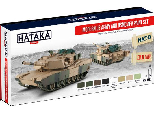8 x 17ml Hataka - Acrylic Paint Set - Modern US Army and USMC AFV