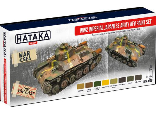 8 x 17ml Hataka - Acrylic Paint Set - WWII Imperial Japanese Army AFV