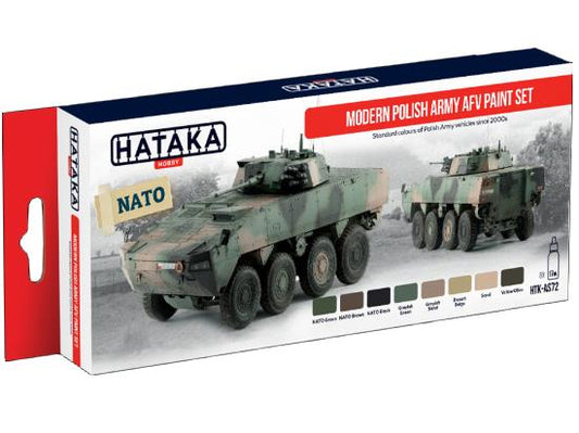 8 x 17ml Hataka - Acrylic Paint Set - Modern Polish Army AFV