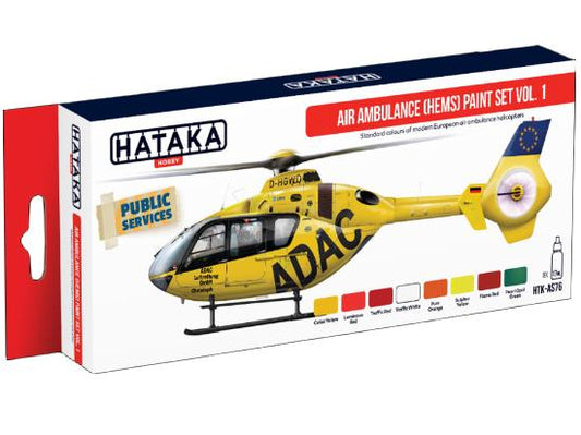 8 x 17ml Hataka - Acrylic Paint Set - Air Ambulance (Hems)  vol. 1