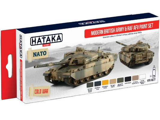 8 x 17ml Hataka - Acrylic Paint Set - Modern British Army RAF AFV