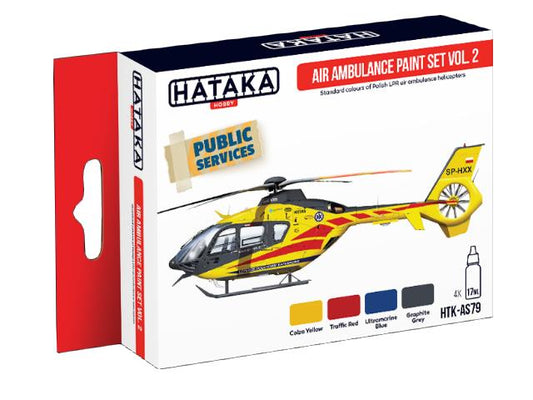 4 x 17ml Hataka - Acrylic Paint Set - Air Ambulance (HEMS) vol. 2