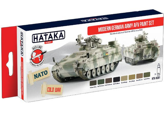 8 x 17ml Hataka - Acrylic Paint Set - Modern German Army AFV