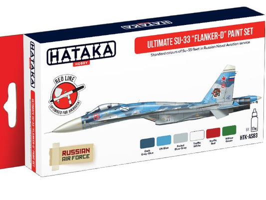 6 x 17ml Hataka - Acrylic Paint Set - Ultimate Su-33 - Flanker-D