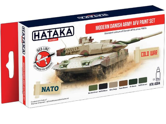 6 x 17ml Hataka - Acrylic Paint Set - Modern Danish Army AFV