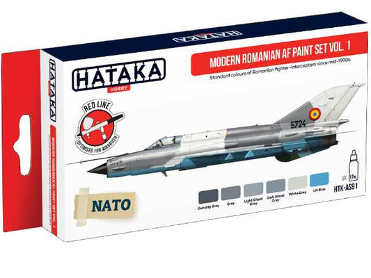 6 x 17ml Hataka - Acrylic Paint Set - Modern Romanian AF vol. 1