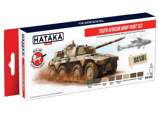 8 x 17ml Hataka - Acrylic Paint Set - South African Army