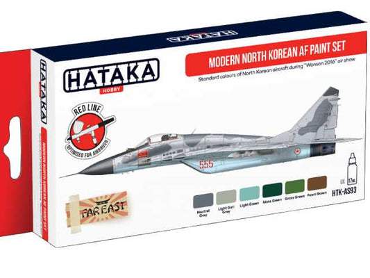6 x 17ml Hataka - Acrylic Paint Set - Modern N Korea AF