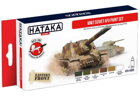 6 x 17ml Hataka - Acrylic Paint Set - WW2 Soviet AFV