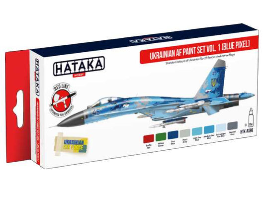 8 x 17ml Hataka - Acrylic Paint Set - Ukrainian AF vol. 1 (Blue Pixel)