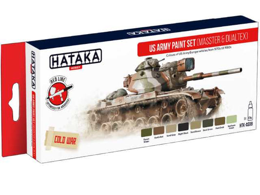 8 x 17ml Hataka - Acrylic Paint Set - US Army paint set (MASSTER & DUALTEX)