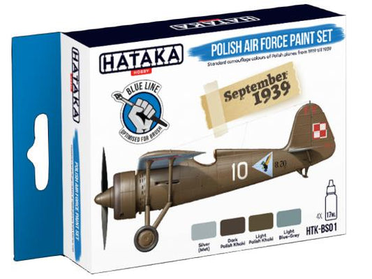4 x 17ml Hataka - Acrylic Paint Set - Polish Air Force (for hand brushing)