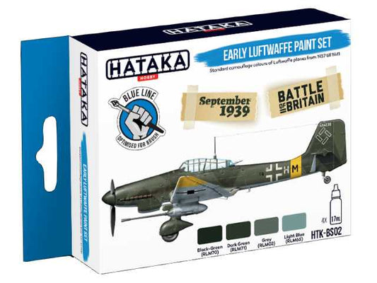 4 x 17ml Hataka - Acrylic Paint Set - Early Luftwaffe (for hand brushing)