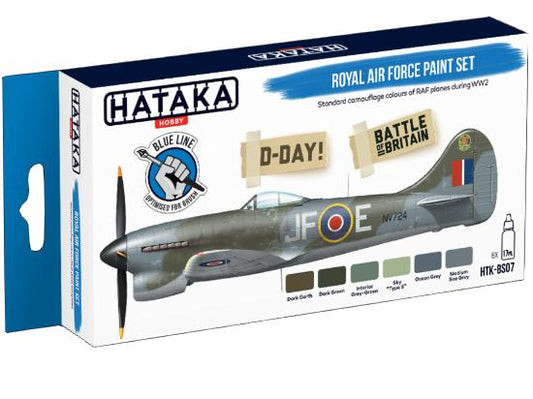 6 x 17ml Hataka - Acrylic Paint Set - Royal Air Force (for hand brushing)